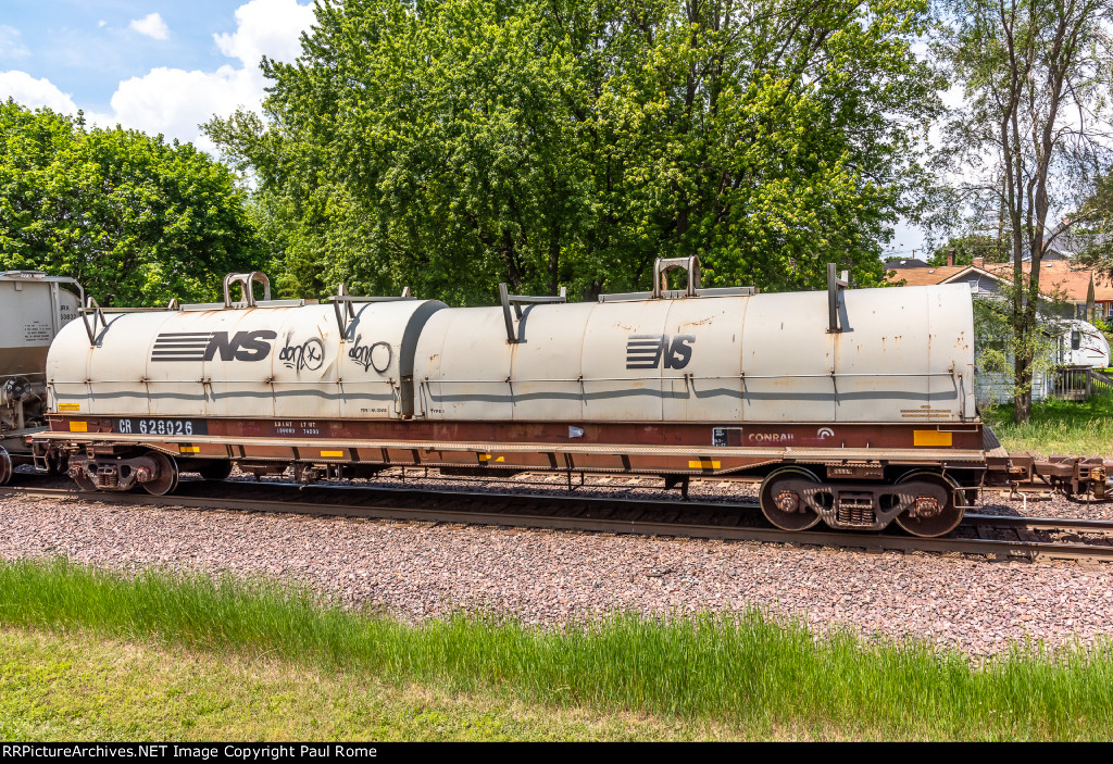 CR 628026, Coil Car eastbound on the UPRR